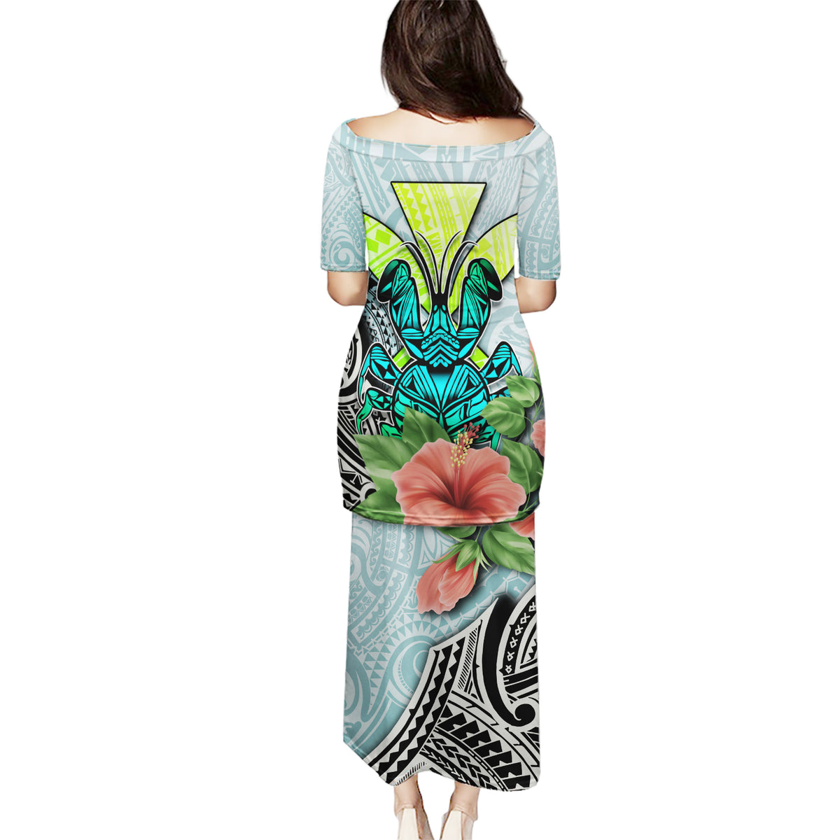 Polynesian Hawaii Puletasi Kanaka with Crab Tribal tattoo - Wonder Print Shop
