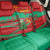 Mauritania Christmas Back Car Seat Cover with Santa Claus Camel Gift Boxes Starry Sky and Desert Pattern Design - Wonder Print Shop