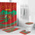 Mauritania Christmas Bathroom Set with Santa Claus Camel Gift Boxes Starry Sky and Desert Pattern Design - Wonder Print Shop