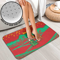 Mauritania Christmas Bathroom Set with Santa Claus Camel Gift Boxes Starry Sky and Desert Pattern Design - Wonder Print Shop