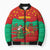 Mauritania Christmas Bomber Puffer Jacket with Santa Claus Camel Gift Boxes Starry Sky and Desert Pattern Design - Wonder Print Shop