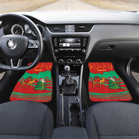 Mauritania Christmas Car Mats with Santa Claus Camel Gift Boxes Starry Sky and Desert Pattern Design - Wonder Print Shop