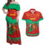 Mauritania Christmas Couples Matching Off Shoulder Maxi Dress and Hawaiian Shirt with Santa Claus Camel Gift Boxes Starry Sky and Desert Pattern Design - Wonder Print Shop
