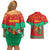 Mauritania Christmas Couples Matching Off Shoulder Short Dress and Hawaiian Shirt with Santa Claus Camel Gift Boxes Starry Sky and Desert Pattern Design - Wonder Print Shop