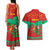 Mauritania Christmas Couples Matching Tank Maxi Dress and Hawaiian Shirt with Santa Claus Camel Gift Boxes Starry Sky and Desert Pattern Design - Wonder Print Shop