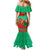 Mauritania Christmas Family Matching Mermaid Dress and Hawaiian Shirt with Santa Claus Camel Gift Boxes Starry Sky and Desert Pattern Design - Wonder Print Shop