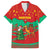 Mauritania Christmas Family Matching Off Shoulder Short Dress and Hawaiian Shirt with Santa Claus Camel Gift Boxes Starry Sky and Desert Pattern Design - Wonder Print Shop