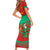 Mauritania Christmas Family Matching Short Sleeve Bodycon Dress and Hawaiian Shirt with Santa Claus Camel Gift Boxes Starry Sky and Desert Pattern Design - Wonder Print Shop