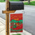 Mauritania Christmas Garden Flag with Santa Claus Camel Gift Boxes Starry Sky and Desert Pattern Design - Wonder Print Shop