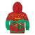 Mauritania Christmas Kid Hoodie with Santa Claus Camel Gift Boxes Starry Sky and Desert Pattern Design - Wonder Print Shop