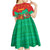 Mauritania Christmas Kid Short Sleeve Dress with Santa Claus Camel Gift Boxes Starry Sky and Desert Pattern Design - Wonder Print Shop