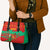 Mauritania Christmas Leather Bag with Santa Claus Camel Gift Boxes Starry Sky and Desert Pattern Design - Wonder Print Shop