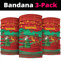 Mauritania Christmas Neck Gaiter with Santa Claus Camel Gift Boxes Starry Sky and Desert Pattern Design - Wonder Print Shop