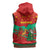 Mauritania Christmas Sleeveless Zip Hoodie with Santa Claus Camel Gift Boxes Starry Sky and Desert Pattern Design - Wonder Print Shop