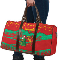 Mauritania Christmas Travel Bag with Santa Claus Camel Gift Boxes Starry Sky and Desert Pattern Design - Wonder Print Shop