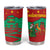 Mauritania Christmas Tumbler Cup with Santa Claus Camel Gift Boxes Starry Sky and Desert Pattern Design - Wonder Print Shop