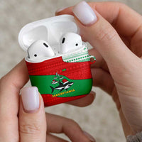 Mauritania Christmas AirPods Case with Santa Sharks Festive Fish Pattern and Red Green Holiday Design - Wonder Print Shop