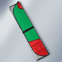 Mauritania Christmas Auto Sun Shade with Santa Sharks Festive Fish Pattern and Red Green Holiday Design - Wonder Print Shop