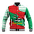 Mauritania Christmas Baseball Jacket with Santa Sharks Festive Fish Pattern and Red Green Holiday Design - Wonder Print Shop