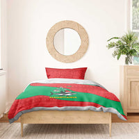 Mauritania Christmas Bedding Set with Santa Sharks Festive Fish Pattern and Red Green Holiday Design - Wonder Print Shop
