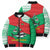 Mauritania Christmas Bomber Puffer Jacket with Santa Sharks Festive Fish Pattern and Red Green Holiday Design - Wonder Print Shop