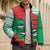 Mauritania Christmas Bomber Puffer Jacket with Santa Sharks Festive Fish Pattern and Red Green Holiday Design - Wonder Print Shop