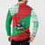 Mauritania Christmas Button Sweatshirt with Santa Sharks Festive Fish Pattern and Red Green Holiday Design - Wonder Print Shop