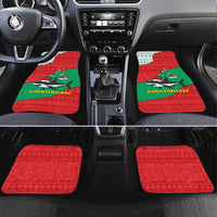 Mauritania Christmas Car Mats with Santa Sharks Festive Fish Pattern and Red Green Holiday Design - Wonder Print Shop