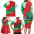Mauritania Christmas Family Matching Long Sleeve Bodycon Dress and Hawaiian Shirt with Santa Sharks Festive Fish Pattern and Red Green Holiday Design - Wonder Print Shop