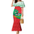 Mauritania Christmas Family Matching Mermaid Dress and Hawaiian Shirt with Santa Sharks Festive Fish Pattern and Red Green Holiday Design - Wonder Print Shop