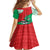 Mauritania Christmas Family Matching Off The Shoulder Long Sleeve Dress and Hawaiian Shirt with Santa Sharks Festive Fish Pattern and Red Green Holiday Design - Wonder Print Shop