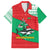 Mauritania Christmas Family Matching Off The Shoulder Long Sleeve Dress and Hawaiian Shirt with Santa Sharks Festive Fish Pattern and Red Green Holiday Design - Wonder Print Shop
