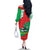 Mauritania Christmas Family Matching Off The Shoulder Long Sleeve Dress and Hawaiian Shirt with Santa Sharks Festive Fish Pattern and Red Green Holiday Design - Wonder Print Shop