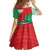 Mauritania Christmas Family Matching Short Sleeve Bodycon Dress and Hawaiian Shirt with Santa Sharks Festive Fish Pattern and Red Green Holiday Design - Wonder Print Shop