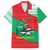 Mauritania Christmas Family Matching Short Sleeve Bodycon Dress and Hawaiian Shirt with Santa Sharks Festive Fish Pattern and Red Green Holiday Design - Wonder Print Shop