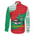 Mauritania Christmas Family Matching Summer Maxi Dress and Hawaiian Shirt with Santa Sharks Festive Fish Pattern and Red Green Holiday Design - Wonder Print Shop