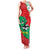 Mauritania Christmas Family Matching Tank Maxi Dress and Hawaiian Shirt with Santa Sharks Festive Fish Pattern and Red Green Holiday Design - Wonder Print Shop