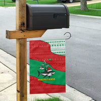 Mauritania Christmas Garden Flag with Santa Sharks Festive Fish Pattern and Red Green Holiday Design - Wonder Print Shop