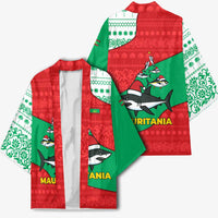 Mauritania Christmas Kimono with Santa Sharks Festive Fish Pattern and Red Green Holiday Design - Wonder Print Shop
