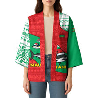 Mauritania Christmas Kimono with Santa Sharks Festive Fish Pattern and Red Green Holiday Design - Wonder Print Shop
