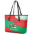 Mauritania Christmas Leather Tote Bag with Santa Sharks Festive Fish Pattern and Red Green Holiday Design - Wonder Print Shop