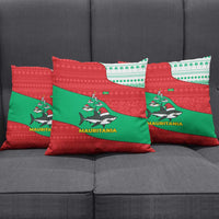 Mauritania Christmas Pillow Cover with Santa Sharks Festive Fish Pattern and Red Green Holiday Design - Wonder Print Shop