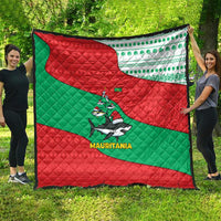 Mauritania Christmas Quilt with Santa Sharks Festive Fish Pattern and Red Green Holiday Design - Wonder Print Shop