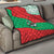 Mauritania Christmas Quilt with Santa Sharks Festive Fish Pattern and Red Green Holiday Design - Wonder Print Shop