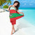 Mauritania Christmas Sarong with Santa Sharks Festive Fish Pattern and Red Green Holiday Design - Wonder Print Shop