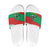 Mauritania Christmas Slide Sandals with Santa Sharks Festive Fish Pattern and Red Green Holiday Design - Wonder Print Shop