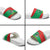 Mauritania Christmas Slide Sandals with Santa Sharks Festive Fish Pattern and Red Green Holiday Design - Wonder Print Shop