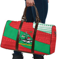 Mauritania Christmas Travel Bag with Santa Sharks Festive Fish Pattern and Red Green Holiday Design - Wonder Print Shop