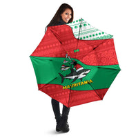 Mauritania Christmas Umbrella with Santa Sharks Festive Fish Pattern and Red Green Holiday Design - Wonder Print Shop