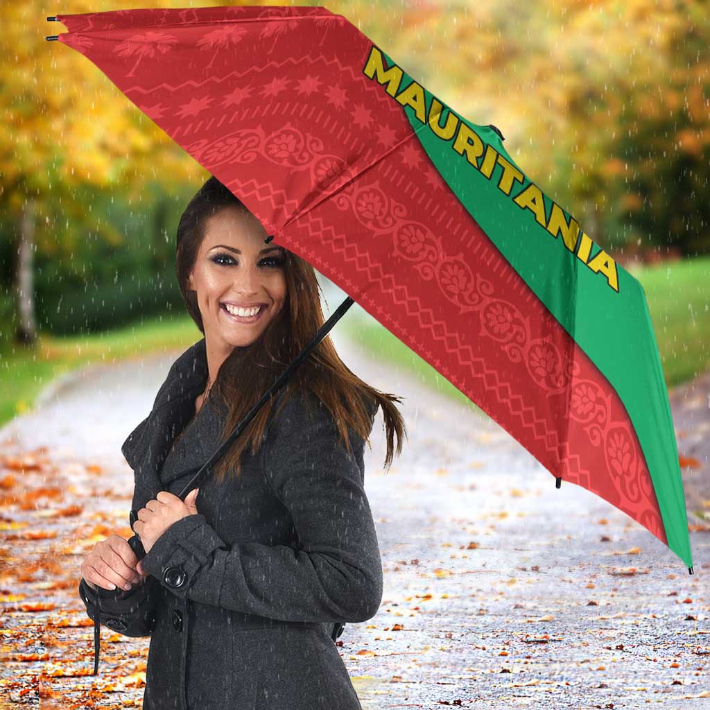 Mauritania Christmas Umbrella with Santa Sharks Festive Fish Pattern and Red Green Holiday Design - Wonder Print Shop
